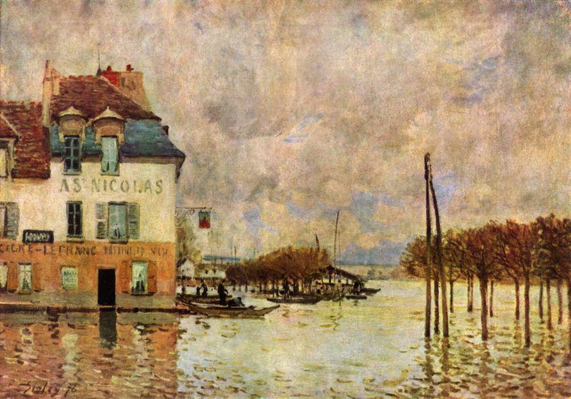 Alfred Sisley uberschwemmung von Port-Marly oil painting image